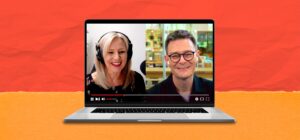 Jesper and Jeanette on a podcast